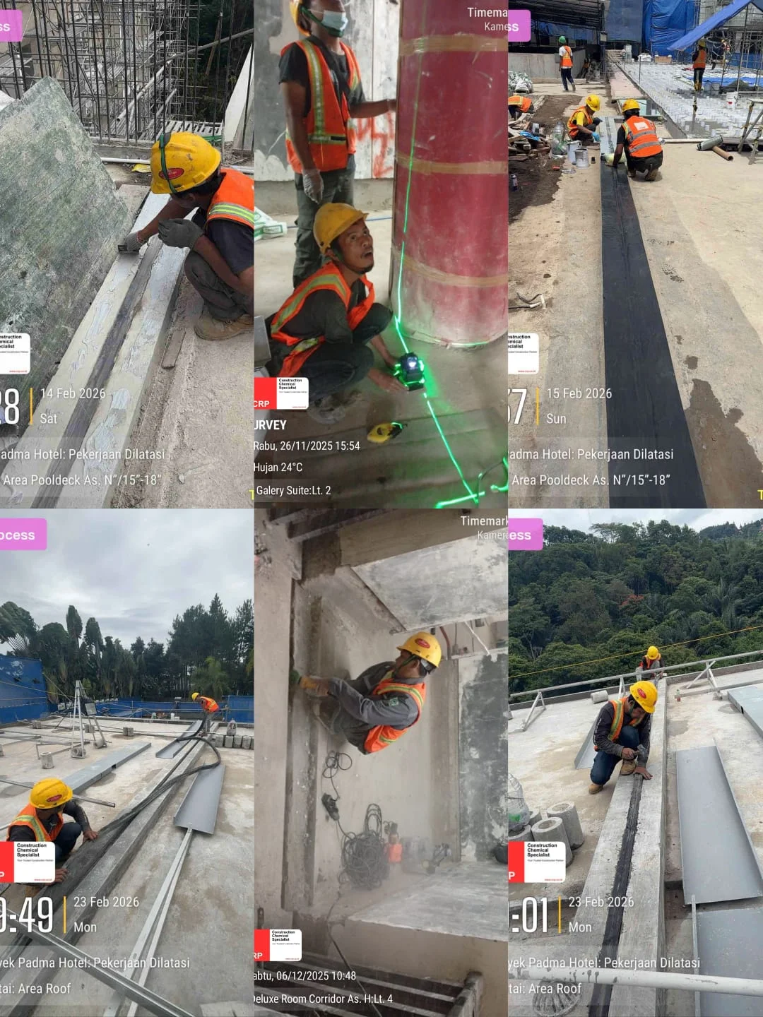 Install Expansion Joint SIGTECT @Padma Hotel Bandung